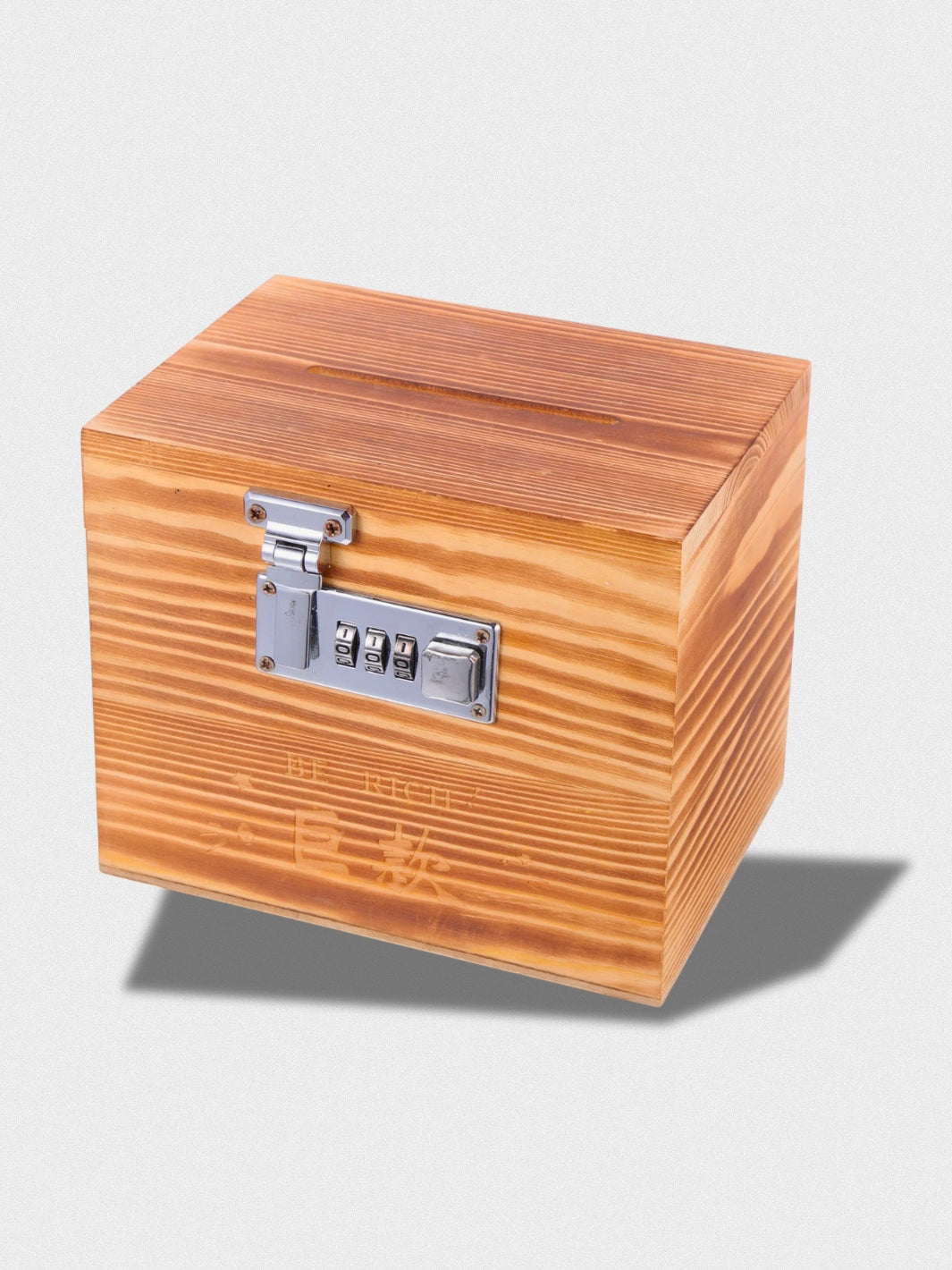 Tirelire Coffre En Bois Vernis